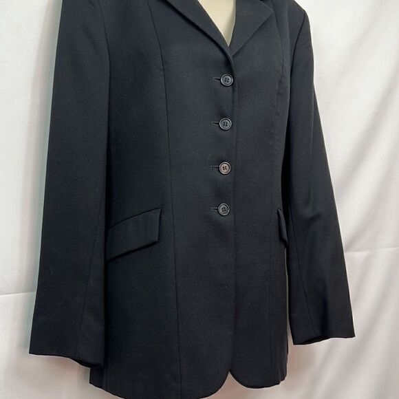 Millers Black wool riding coat size 12-R. EUC - Picture 4 of 11